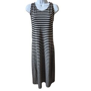 Ninety Striped Sleeveless Maxi Dress Women’s Small Racerback Casual